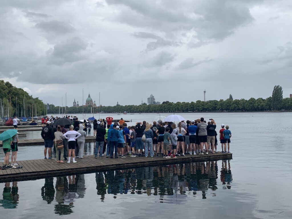 Anfeuerungen durch die Fans bei den Finalrennen.