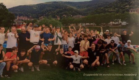 Gruppenbild der Caro-Ruderer in Heidelberg.